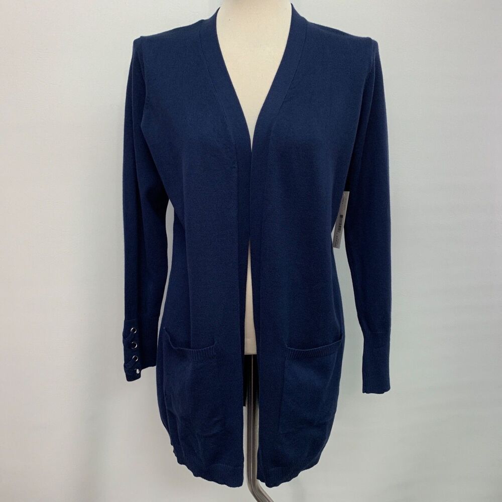 United States Sweaters Cardigan Sweater Women's Small Navy Blue Long Sleeve NWT